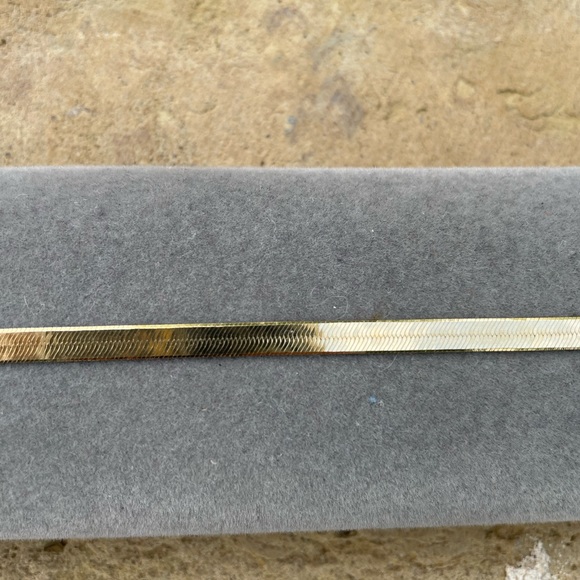 Solid Gold 14k Herringbone Bracelet - Picture 6 of 12